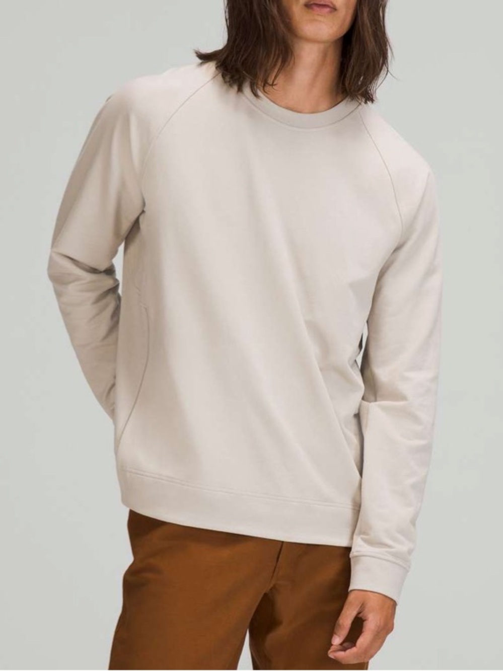 lululemon Men’s City Sweat Crew Sweatshirt Raw Linen Medium
